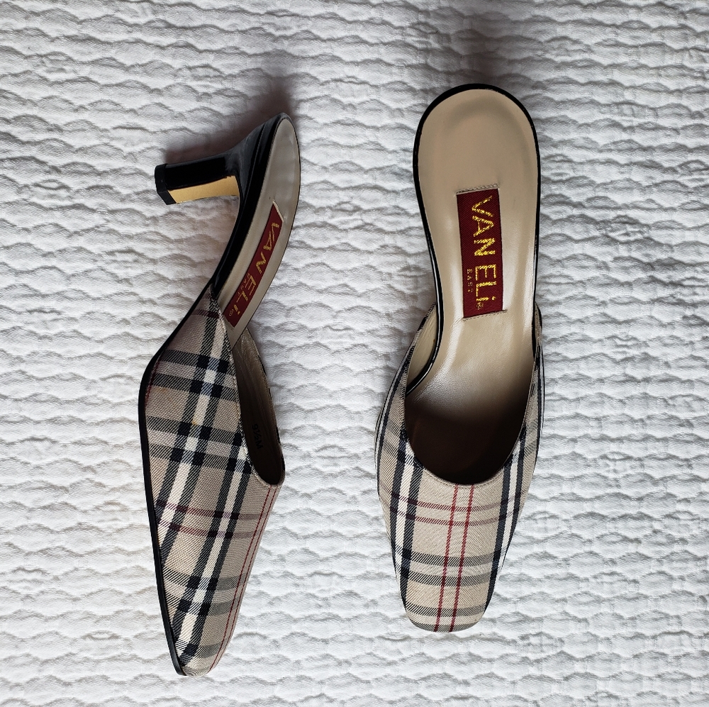 VANELi Plaid Mules size 9 1/2
